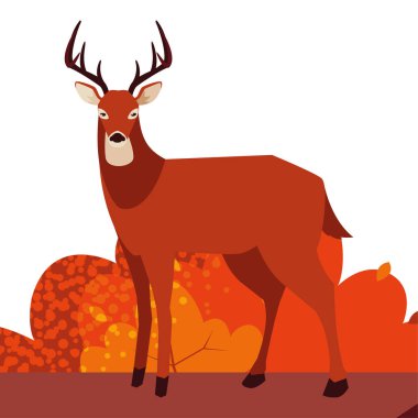 mutlu sonbahar sezonu düz tasarım