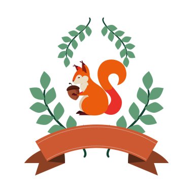 sincap palamut mutlu sonbahar sezonu düz tasarım