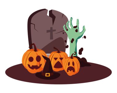 zombi el kabak mutlu cadılar bayramı kutlaması