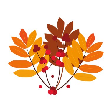 mutlu sonbahar sezonu düz tasarım