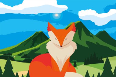 geyik mutlu sonbahar sezonu düz tasarım