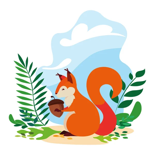 sincap palamut mutlu sonbahar sezonu düz tasarım