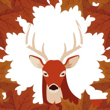 mutlu sonbahar sezonu düz tasarım