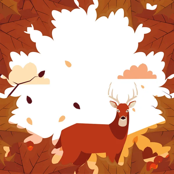 mutlu sonbahar sezonu düz tasarım