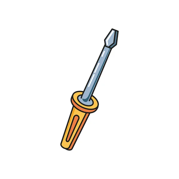 Screwdriver tool handle isolated icon — Stock Vector