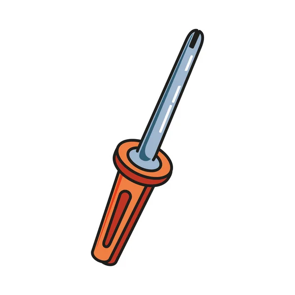 Screwdriver tool handle isolated icon — Stock Vector