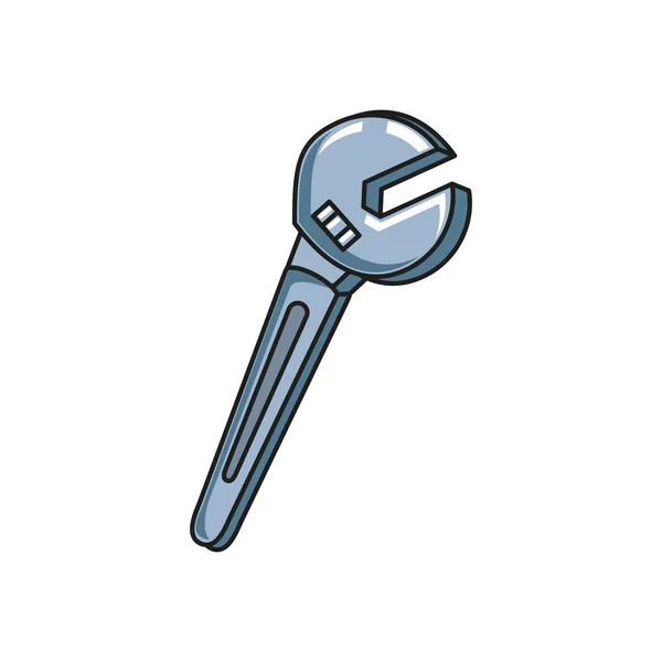 Llave llave herramienta aislada icono — Archivo Imágenes Vectoriales