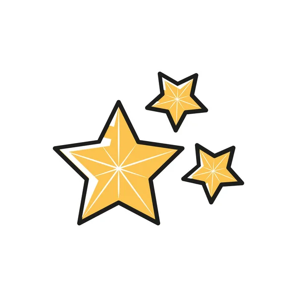 Conjunto de estrellas icono aislado — Vector de stock