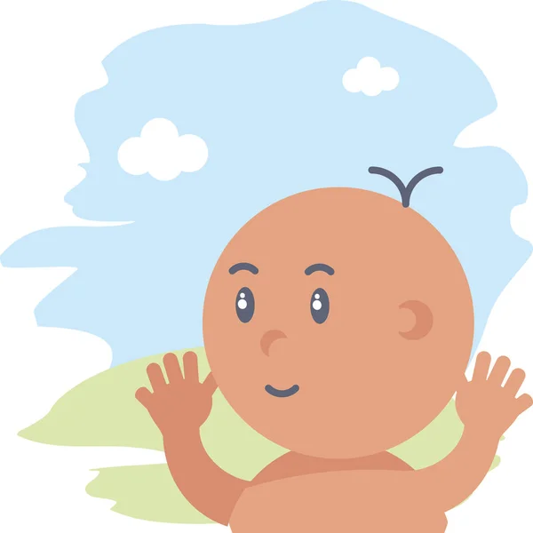 Mignon bébé garçon avatar personnage — Image vectorielle