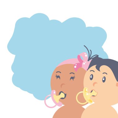 emzikavatar karakteri ile sevimli bebek grubu