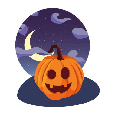 kabak mutlu cadılar bayramı kutlama tasarımı