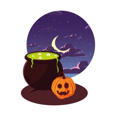 kabak mutlu cadılar bayramı kutlama tasarımı