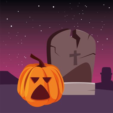 kabak mutlu cadılar bayramı kutlama tasarımı