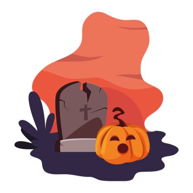 mezar taşı kabak mutlu cadılar bayramı kutlaması