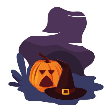 kabak mutlu cadılar bayramı kutlama tasarımı