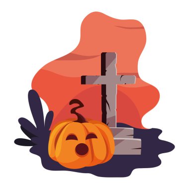 çapraz mutlu cadılar bayramı kutlama tasarımı