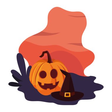 kabak mutlu cadılar bayramı kutlama tasarımı