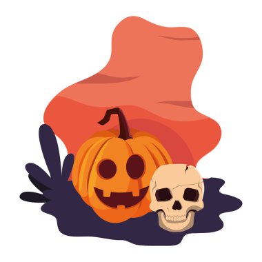 kabak mutlu cadılar bayramı kutlama tasarımı