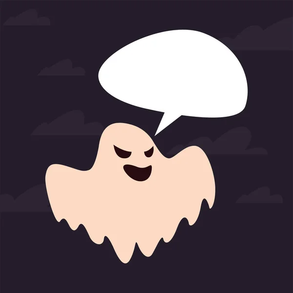 Fantasma feliz halloween celebración diseño — Archivo Imágenes Vectoriales