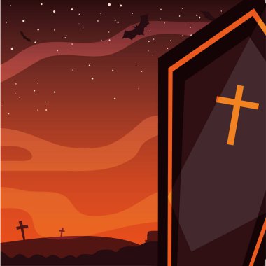 tabut mezarlığı mutlu cadılar bayramı kutlaması