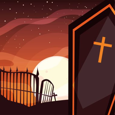 tabut mezarlığı mutlu cadılar bayramı kutlaması