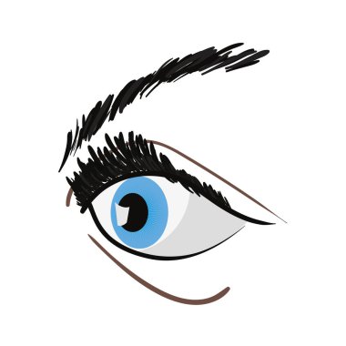 beyaz zemin üzerinde insan gözü