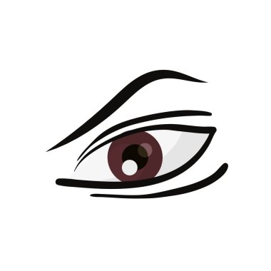 beyaz zemin üzerinde insan gözü