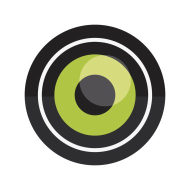 beyaz arka planda göz küresi görme