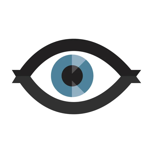 Ανθρώπινο μάτι ισομετρικό σε λευκό φόντο — Διανυσματικό Αρχείο