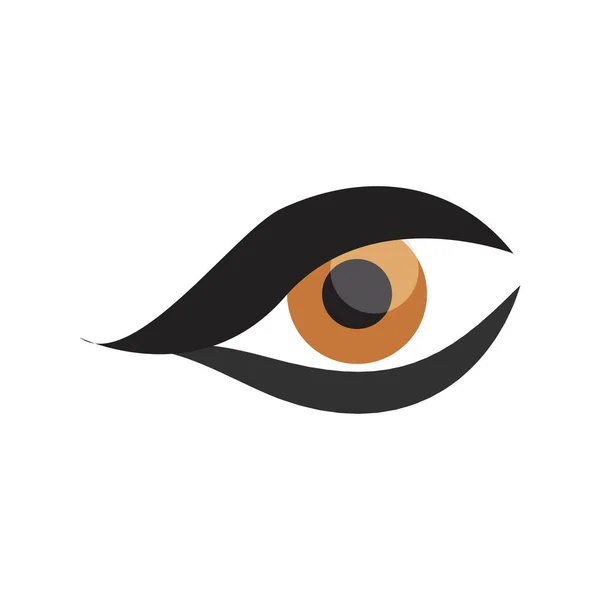 Ανθρώπινο μάτι ισομετρικό σε λευκό φόντο — Διανυσματικό Αρχείο