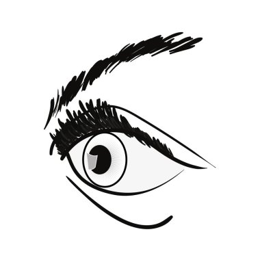 beyaz zemin üzerinde insan gözü