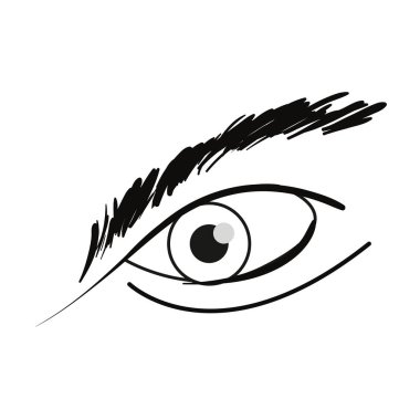 beyaz zemin üzerinde insan gözü