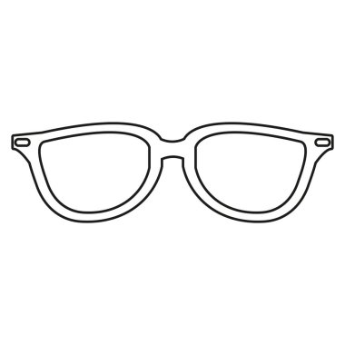 beyaz arka plan üzerinde hipster gözlük aksesuarı