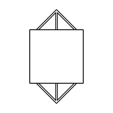 etiket çokgen doğrusal şablon beyaz arka plan