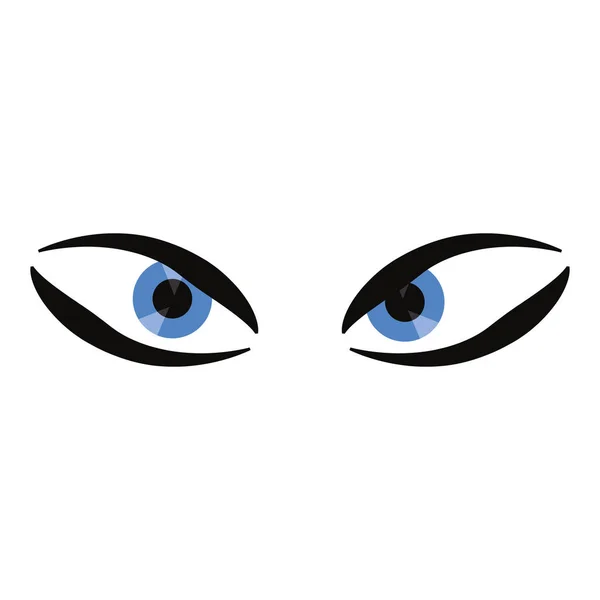 Eyes expression on white background — Stock Vector