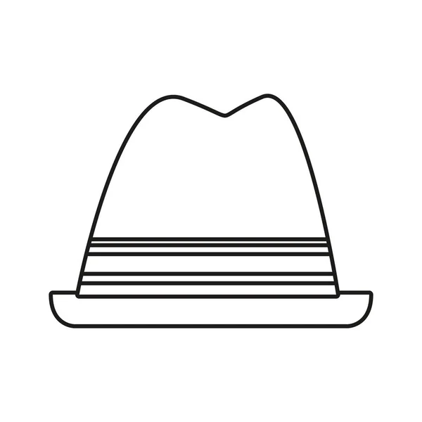 Sombrero hipster sobre fondo blanco — Vector de stock