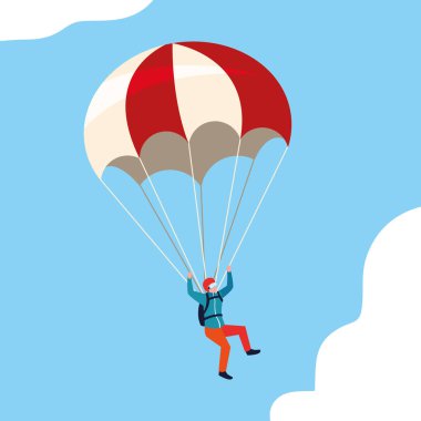 paraşüt açık havada adam skydiver