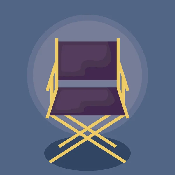 Réalisateur chaise cinéma film icône — Image vectorielle