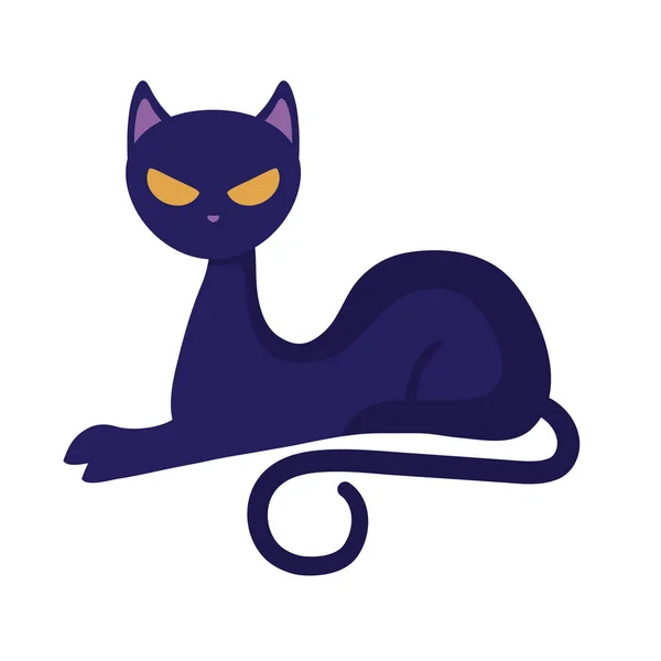 Macska macskaféle állat-ból Halloween — Stock Vector
