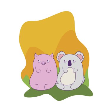 piggy bebek hayvanlar kawaii ile sevimli koala