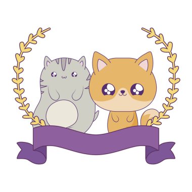 kedi hayvanlar bebek kawaii ile sevimli tilki