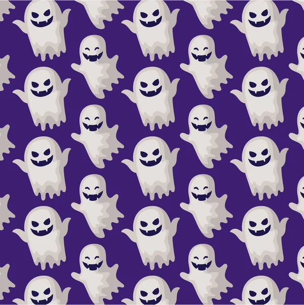 Patrón de fantasmas misterios halloween — Archivo Imágenes Vectoriales