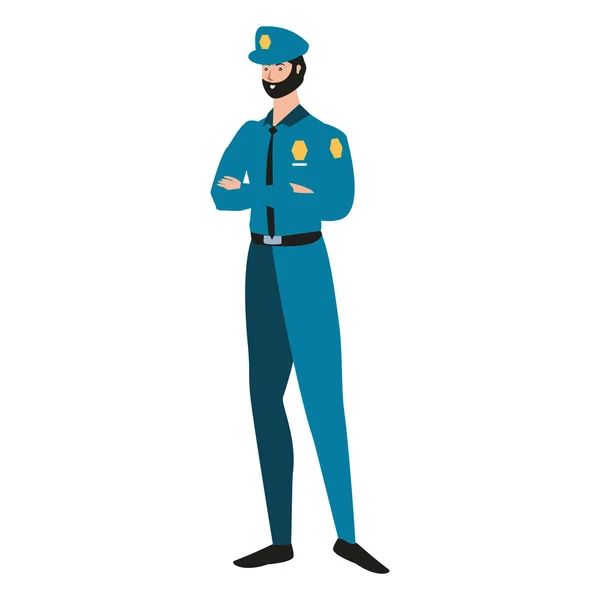 Charakter pracownik policjanta avatar — Wektor stockowy