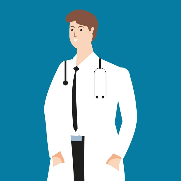 Medico medico lavoratore avatar personaggio — Vettoriale Stock