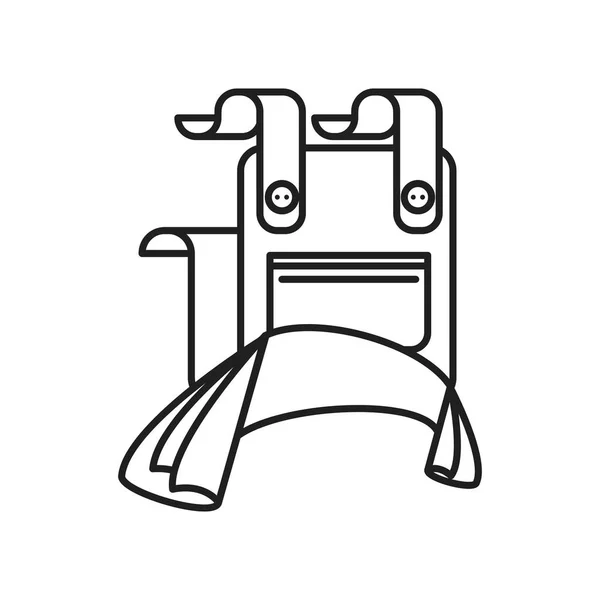 Mono de trabajo emblema de desgaste icono — Vector de stock