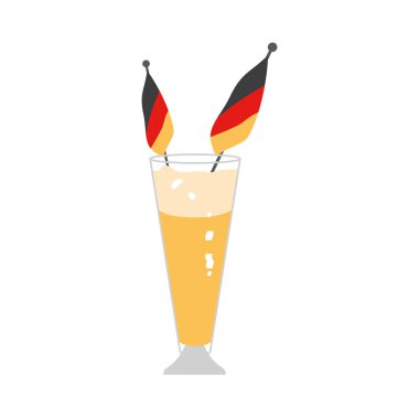 almanya bayrağı oktoberfest simgesi ile bira cam