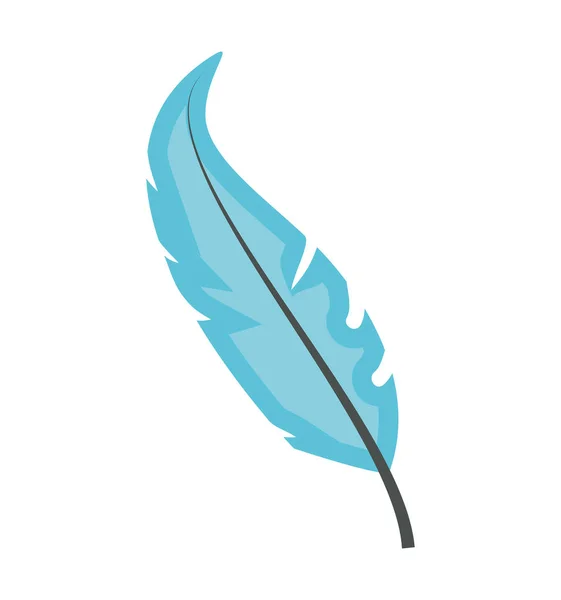 Прикраса пір'я птаха ізольована ікона — стоковий вектор
