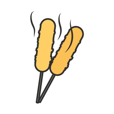 lezzetli broaster sosis gıda simgesi