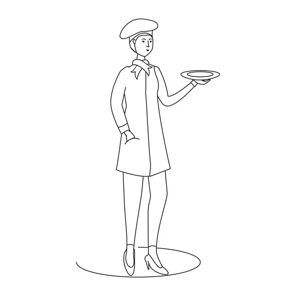 Profesional chef trabajador avatar carácter — Vector de stock