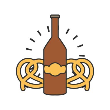 simit oktoberfest ile şişe bira